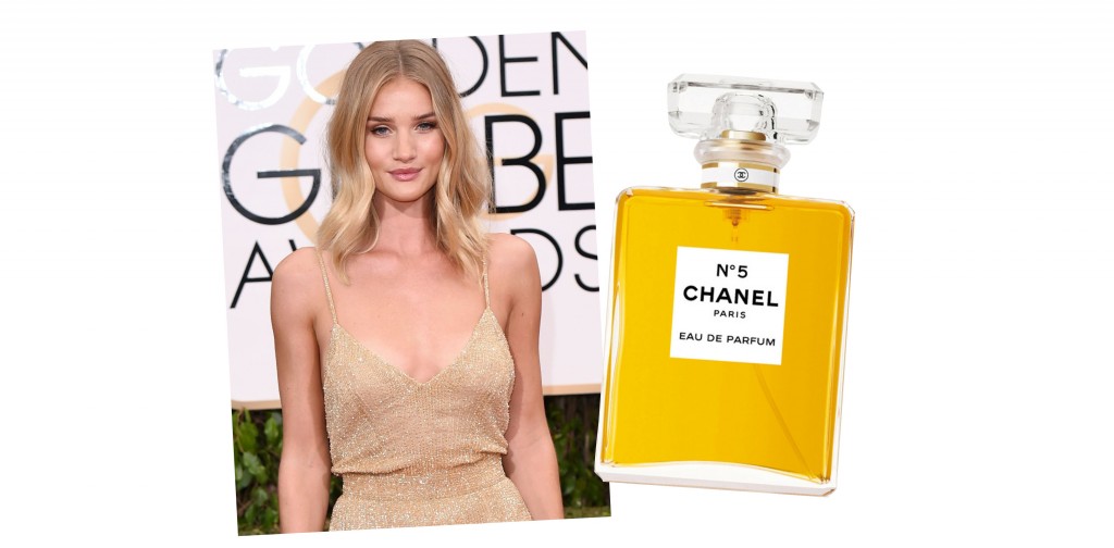 update your fragrance for spring Rosie Huntington-Whiteley Chanel No 5